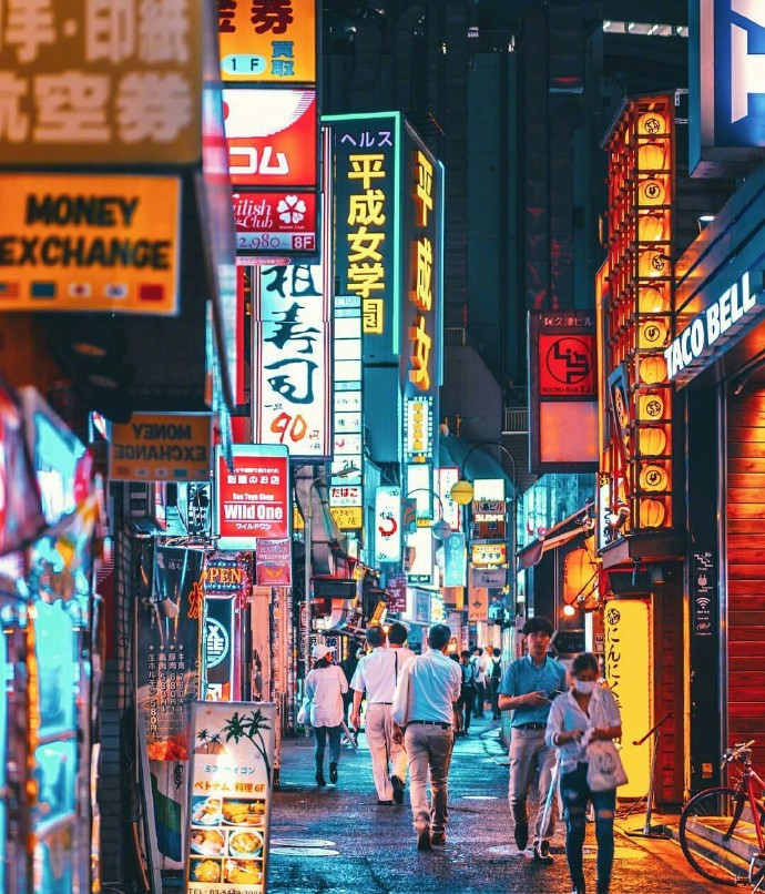 分享一组东京的霓虹色街景,真的很美丽啊