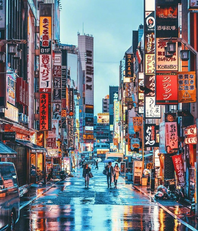 分享一组东京的霓虹色街景,真的很美丽啊