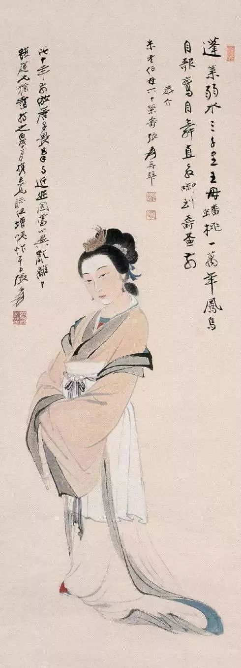 张大千,凡画,工笔,画家,仕女图