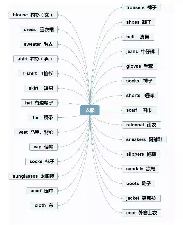 小学英语单词名词类思维导图,建议家长先收藏!