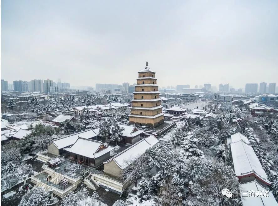 西安,大雁塔雪景