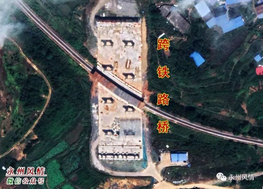 永州市重点工程:潇湘大道新修段 高空卫星图