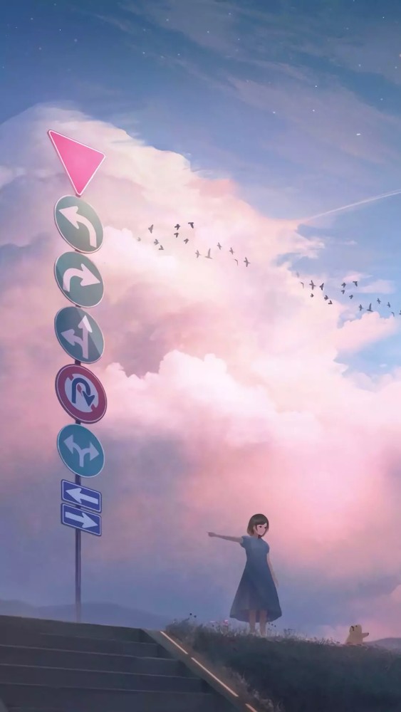 天空海滩治愈壁纸:你没有一次回眸,但我却始终在对你保持微笑!
