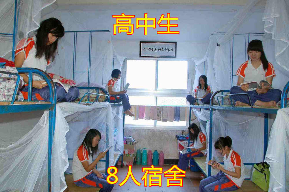 同是"学校宿舍",大学生vs高中生,看到小学生:孩子你受苦了