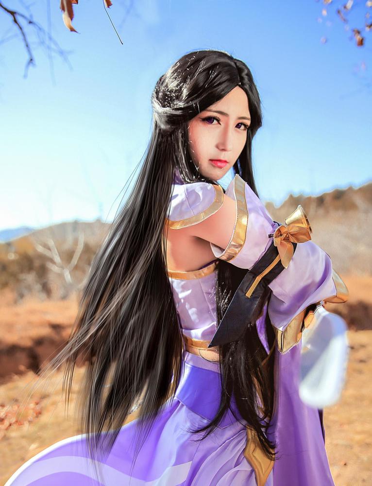 王者荣耀:露娜紫霞仙子唯美形象cosplay