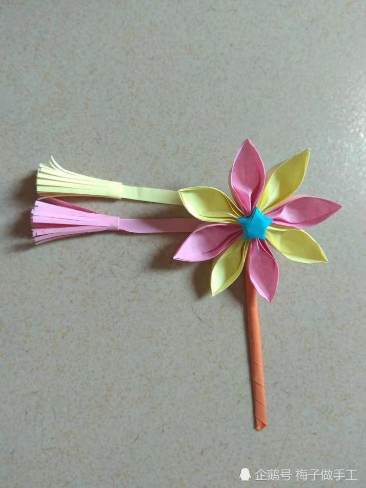 手工折纸:用纸做一只古风发簪创意diy,做法很简单,女生必备哦