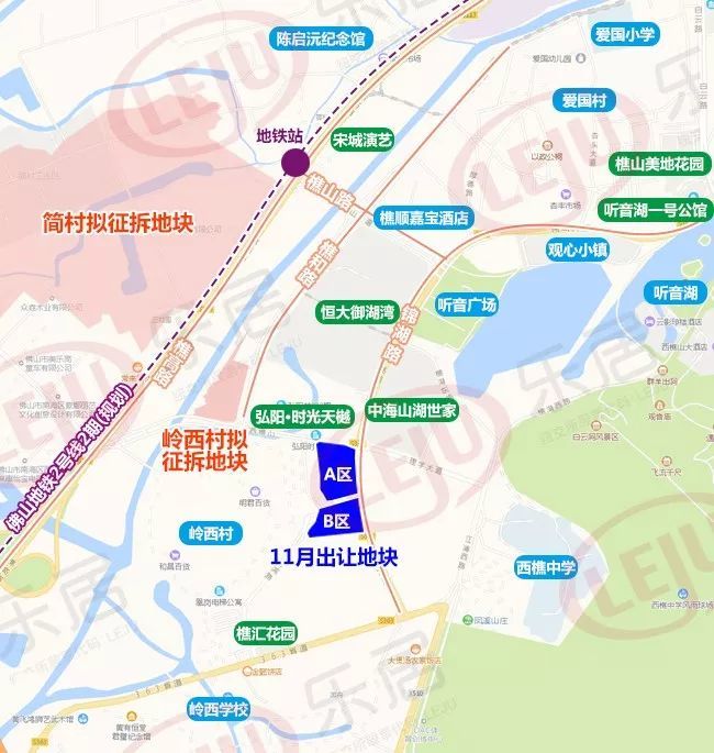 西樵听音湖,宅地,听音湖片区,地块,弘阳,西樵镇
