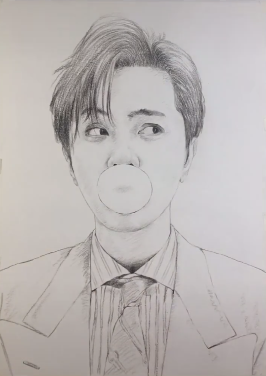美术生画罗志祥,开始像大猩猩,看到成画被圈粉,粉丝:差点误伤大佬