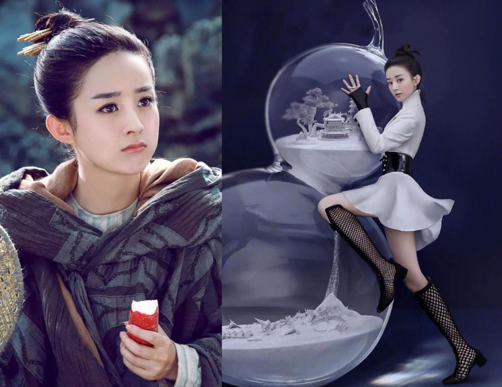 赵丽颖不用穿古装也能拍出中国风,冷暖系犹如仙子