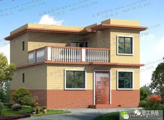 5款20万左右二层100㎡农村自建别墅设计图,全套别墅施工效果图