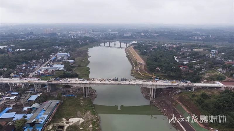 内江又一大桥通车在即 最新现场图曝光
