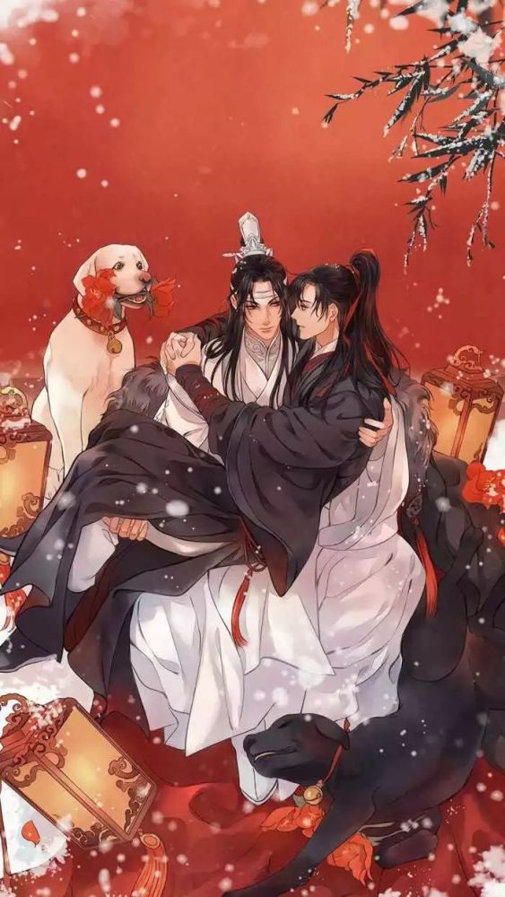 古风壁纸《魔道祖师》壁纸/蓝忘机&魏无羡cp壁纸