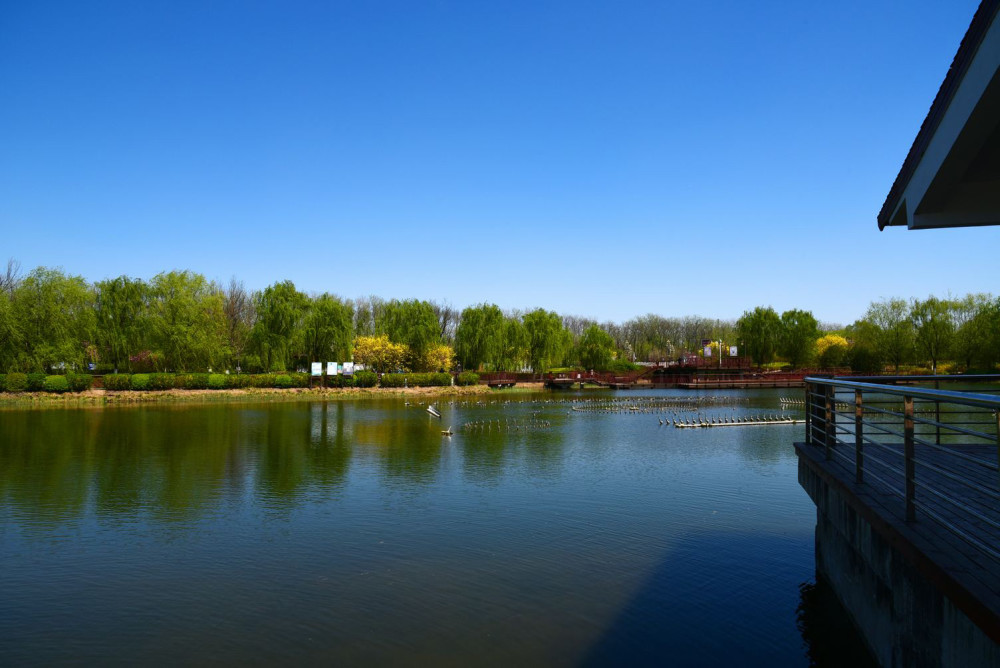 北京潞城中心公园风景实拍