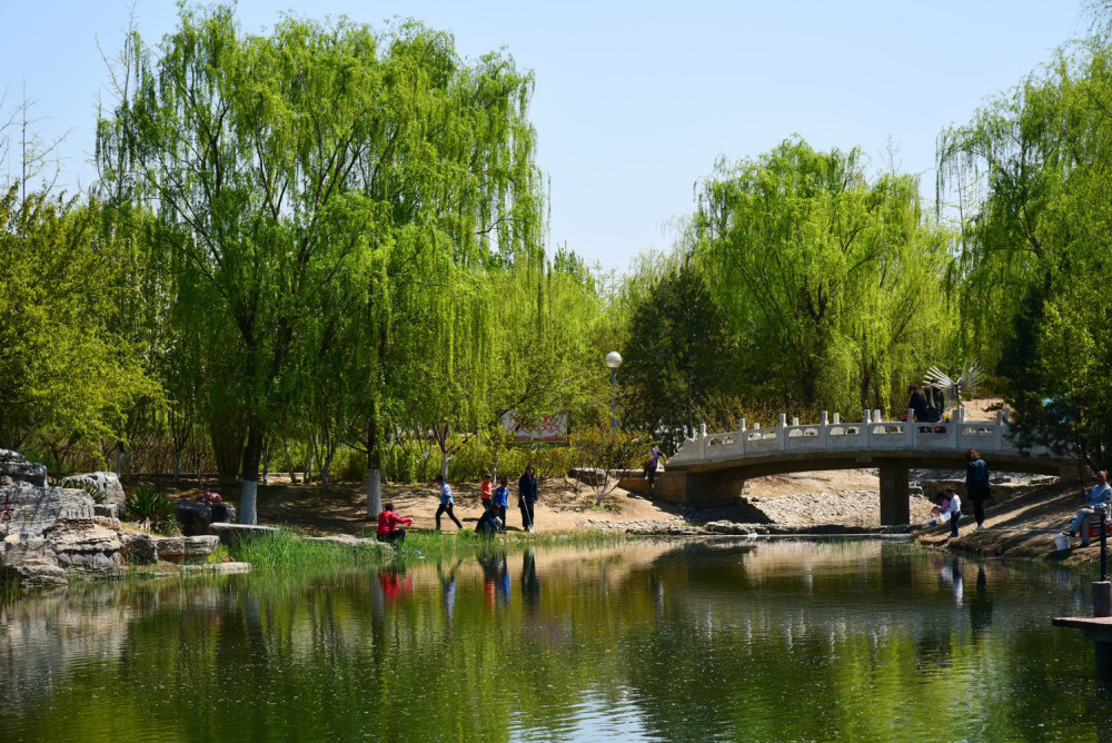 北京潞城中心公园风景实拍