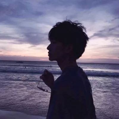 17款海边剪影蓝色情侣头像,总有一款适合你!