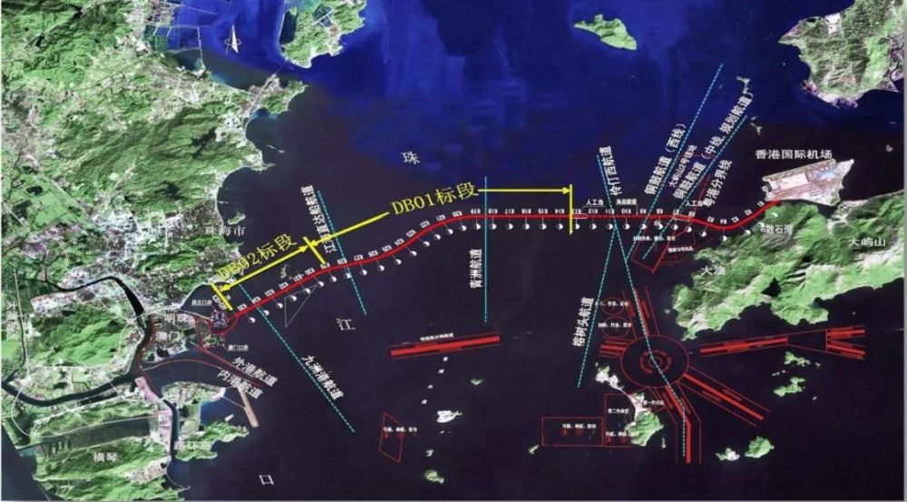 香港航空高度限制等值线平面图 3 为什么说港珠澳大桥是"新世界七大