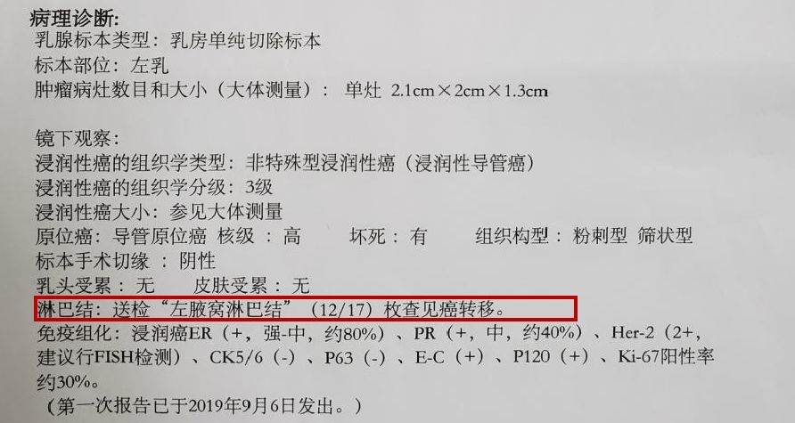 乳腺癌最先转移的部位是腋窝淋巴结,淋巴结是否转移及转移数目指导