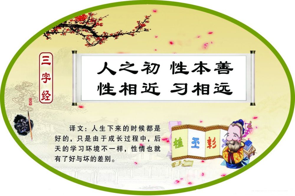 国学经典作品《三字经》节选 《三字经》节选 王应麟 人之初,性本善