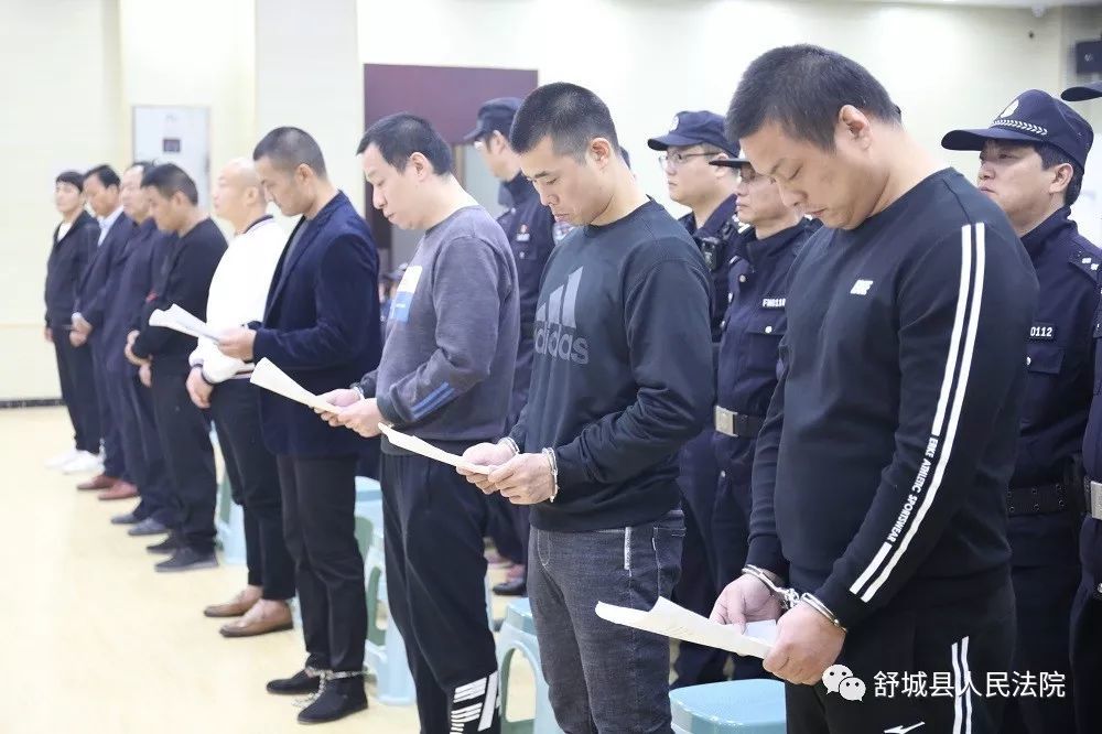 舒城法院开庭审理王育等人涉恶势力犯罪案件