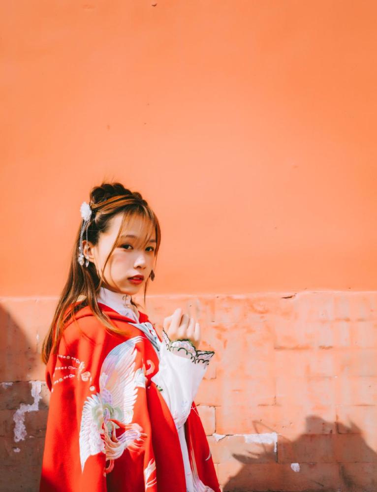 cosplay:古风一袭红衣好美