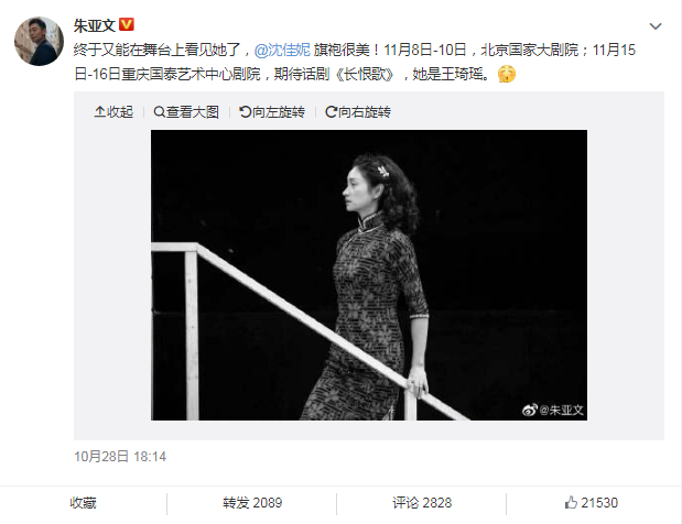 天不怕地不怕,就怕沈佳妮穿旗袍,看到朱亚文的文案:我