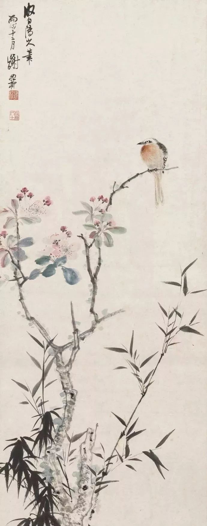 谢稚柳 兰花 喜欢这样的墨色,这样的绿,以及这样的构图.