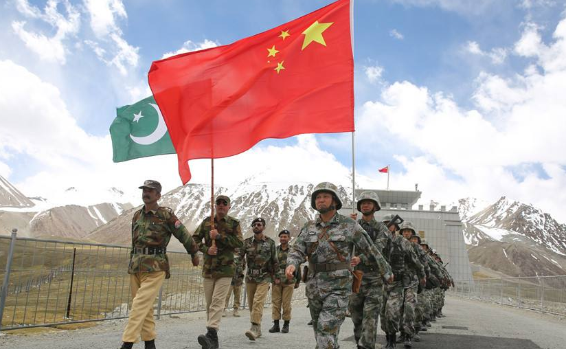 边境线,巴基斯坦,中国,军人