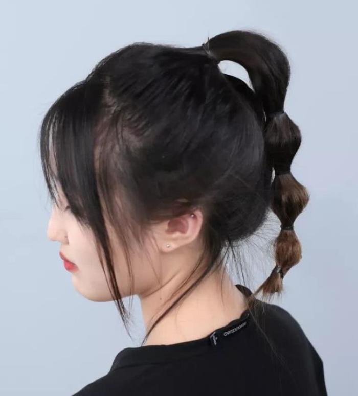 谁说短发不能高马尾的?