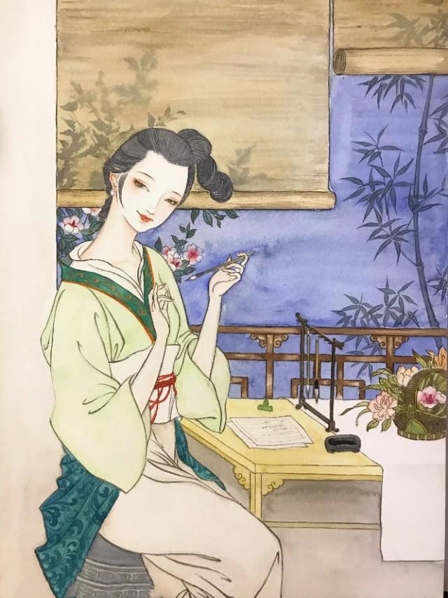 这位千古第一才女的风采,竟被一位美女插画师神奇还原