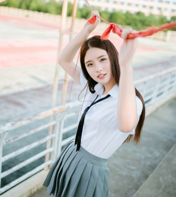 清纯可爱卡哇伊少女,日系制服清新阳光迷人