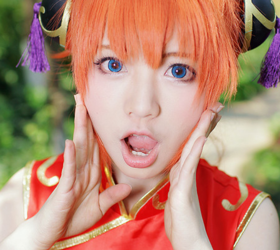 动漫银魂神乐cosplay,小姐姐气质俏皮可人
