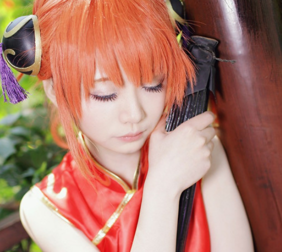 动漫银魂神乐cosplay,小姐姐气质俏皮可人