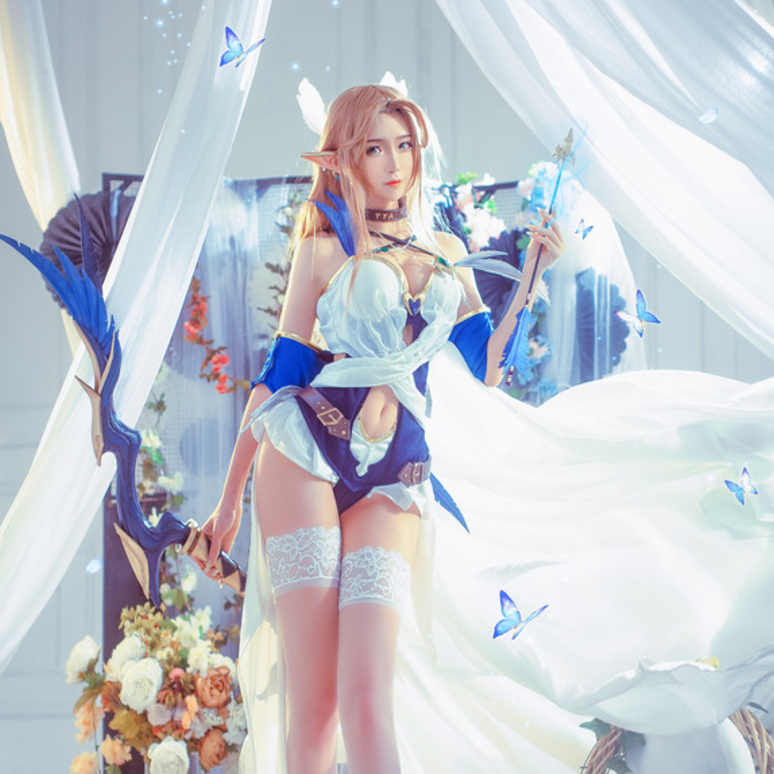 cosplay:蒂雅娘ruler,腐团太好看了