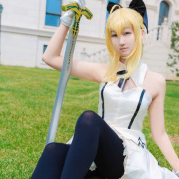 saber lily cosplay,甜美可人,清纯百变小姐姐