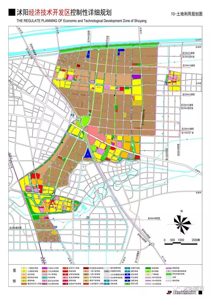 沭阳经济技术开发区详细规划图流出…涉及学校,公园,道路等多项设施