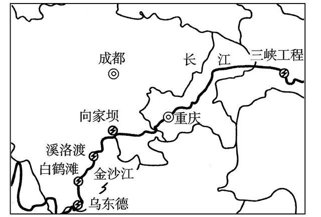 白鹤滩水电站地理位置图
