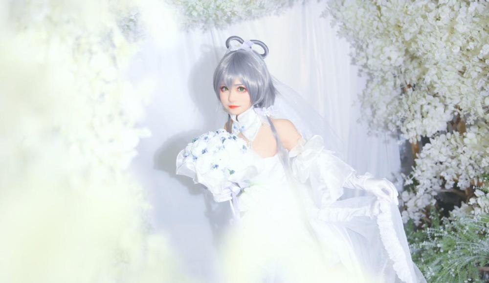 虚拟歌姬cosplay:洛天依:白色婚纱天依