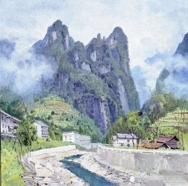 白天画画,画意诗情,风格儒雅,翁凯旋油画风景作品欣赏