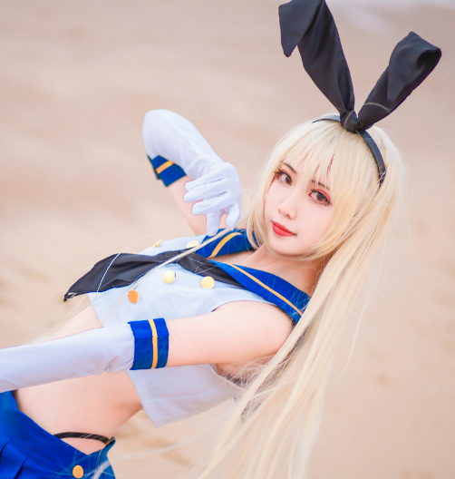 舰娘岛风cosplay,清新靓丽的coser小姐姐