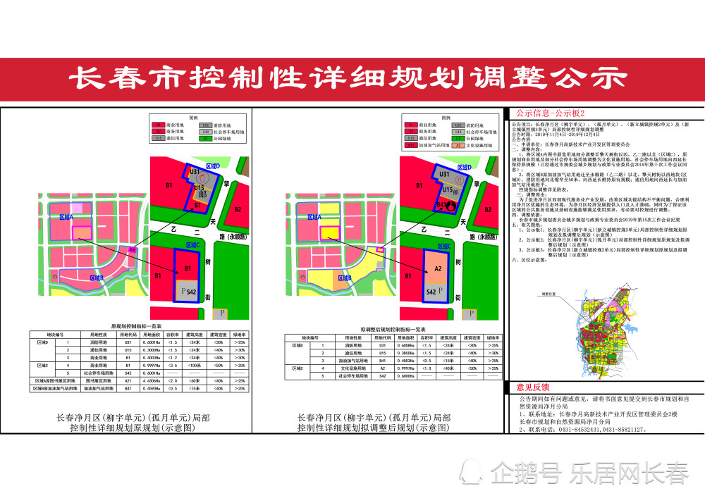 长春净月区这些地块控规调整