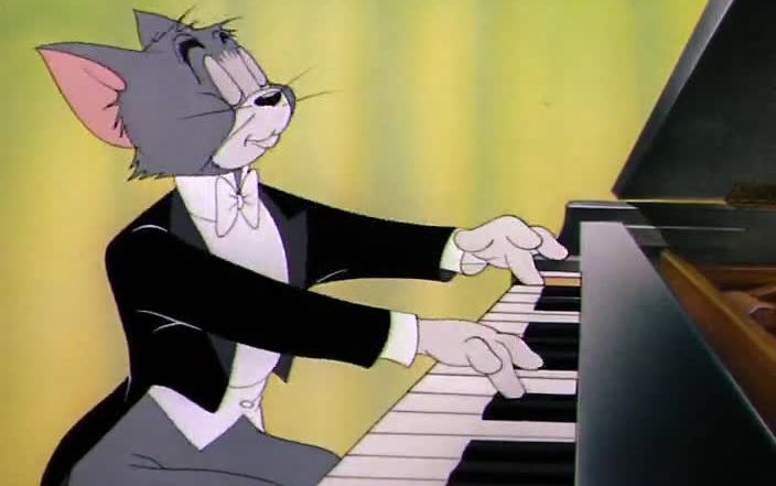 猫和老鼠,动漫,汤姆,弹钢琴