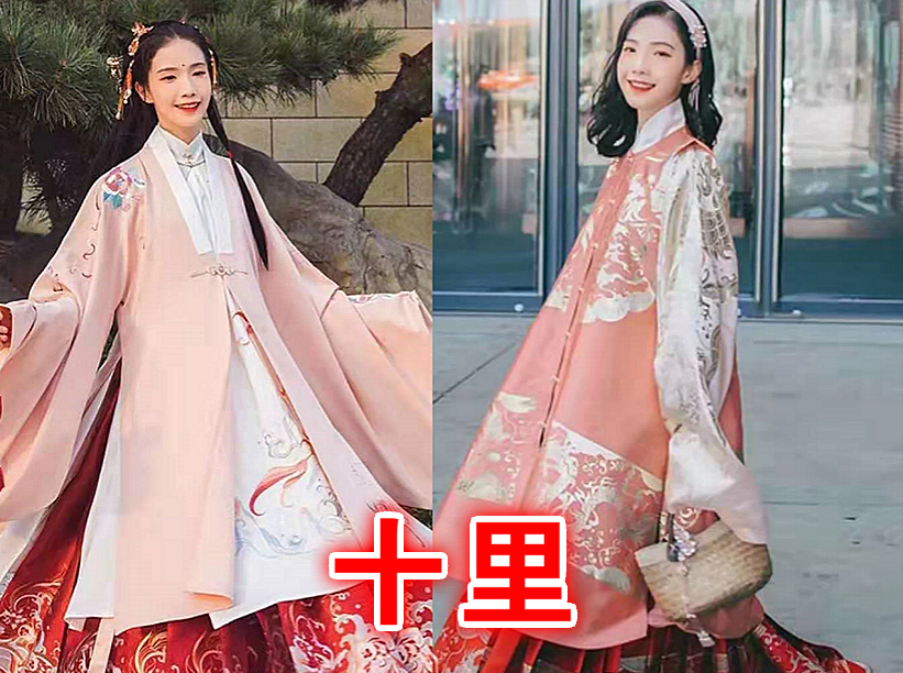 同是"汉服"模特,十里还行,豆蔻没差,看到图4:这不是师姐吗?