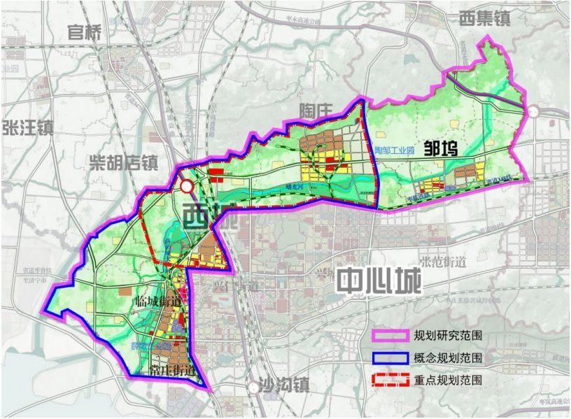 规划图 我们知道枣庄市政府在2018年的工作报告中首次提出"一河一路"