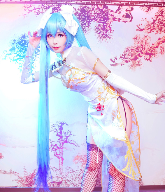 初音未来cos:双马尾旗袍范女神,你们爱了吗?