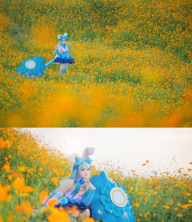 cosplay:王者荣耀,花海里的公孙离