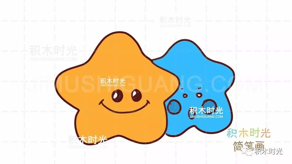 海星简笔画教程,画可爱的海星简笔画