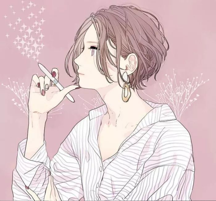 日本插画师慧子好看的女性角色形象设计插画