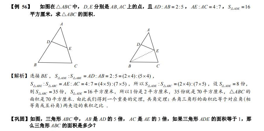 小学奥数第41讲 三角形等高模型与鸟头模型