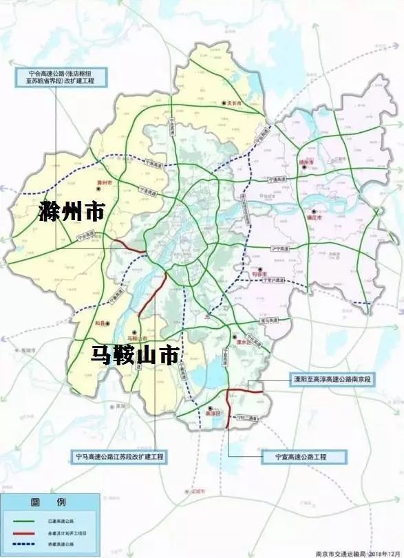 解析南京市公路交通网的东西平衡:纳入安徽省马鞍山市