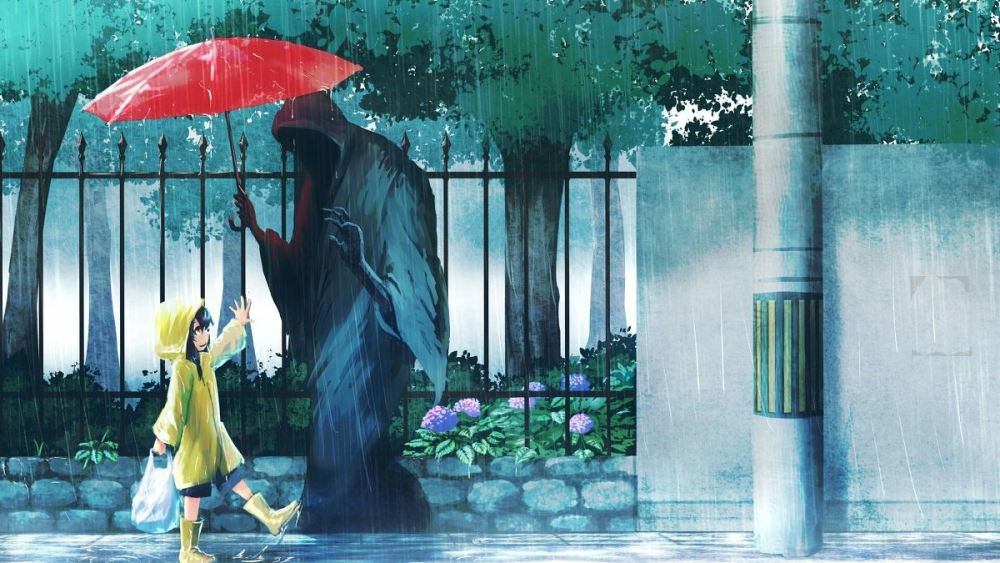 她无意间画了一幅雨中女郎,却成为世界禁画,网友:越看越可怕